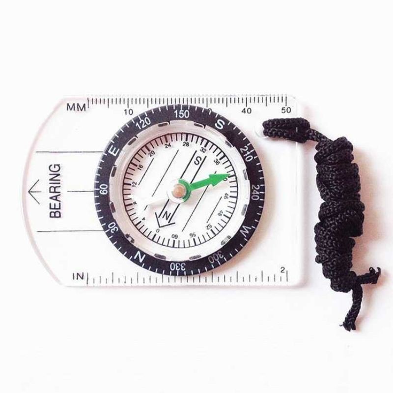 Lumiparty kompas mini compas professional scale rule kompas penggaris baseplate compass kompas bidik