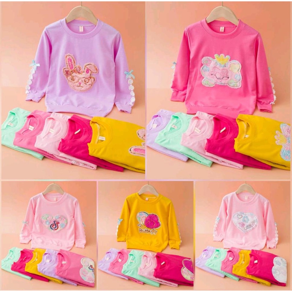 Kaos Anak Perempuan 2-9 Tahun/Switer Anak Perempuan Import/Sweater Anak Import/Atasan Anak