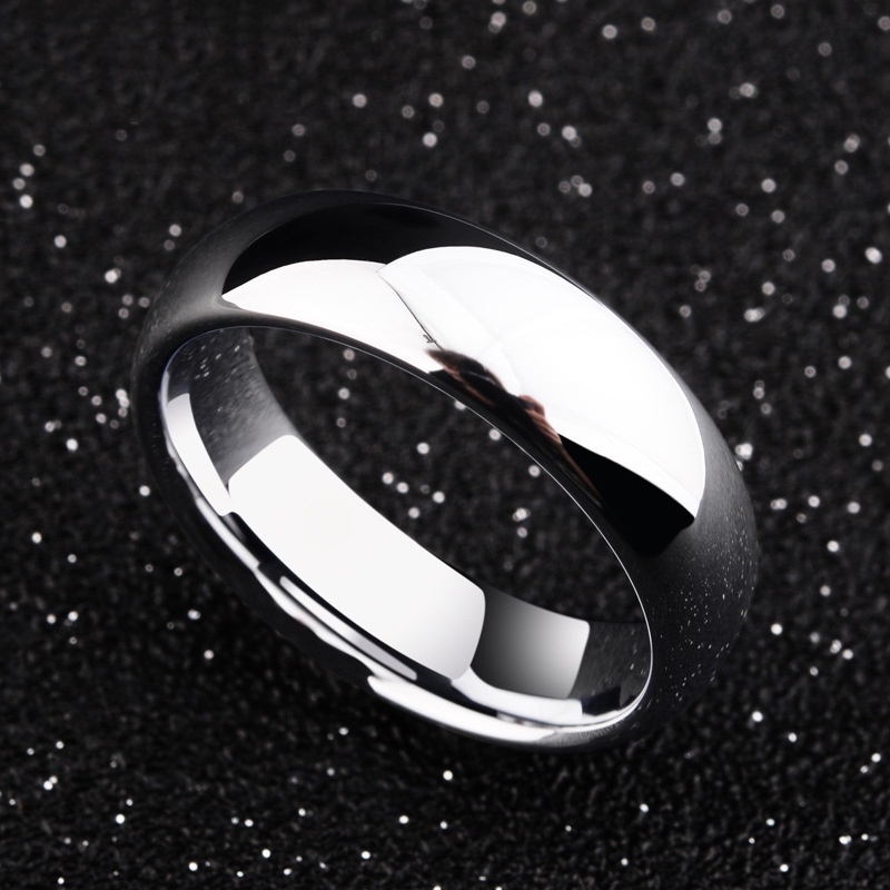 Titanium Steel Couple Rings Student Love Jewelry Ring Gift Pendant