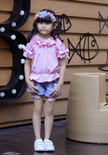 Sabrina flower bell bahan katun untuk anak usia 2-6 tahun nablfashion