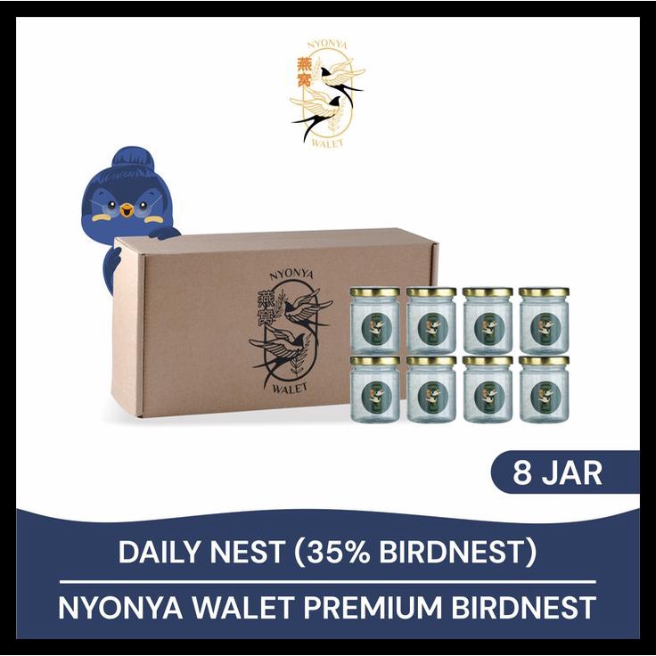 

DISKON TERBATAS !!! BIRD NEST SARANG BURUNG WALET ASLI 100% NYONYA WALET (35%) - PAKET 8 TERLARIS