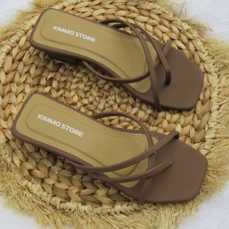 SANDAL WANITA HAK TAHU 3CM KRINJO JEPIT JEMPOL AL-38