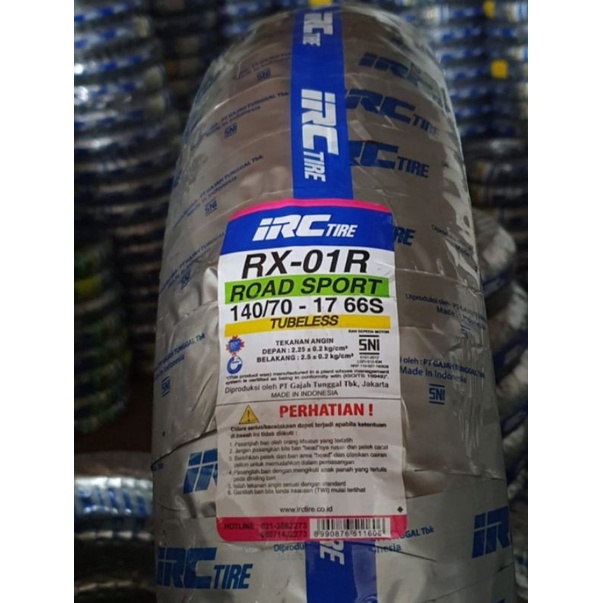 ban luar irc 140/70-17 tubeless rx01