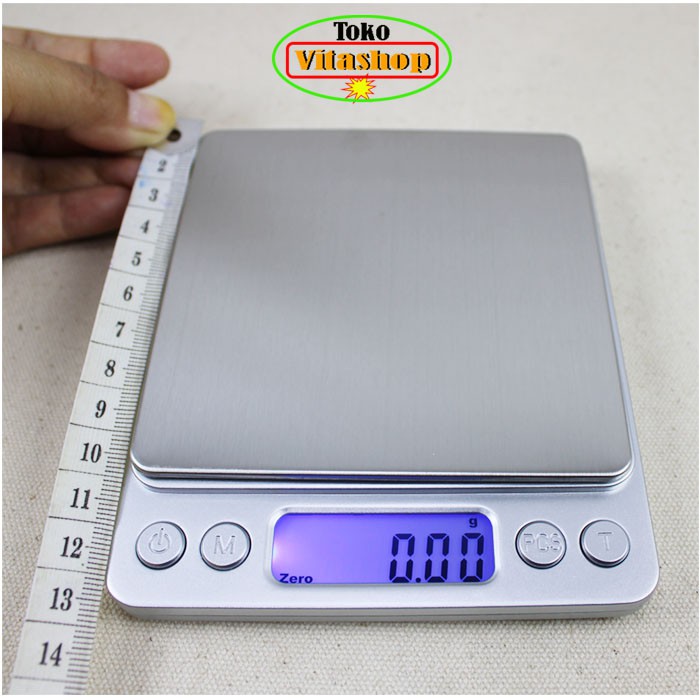 Timbangan Emas Digital 500g/0.01g Scale Alat Timbang Permata Silver