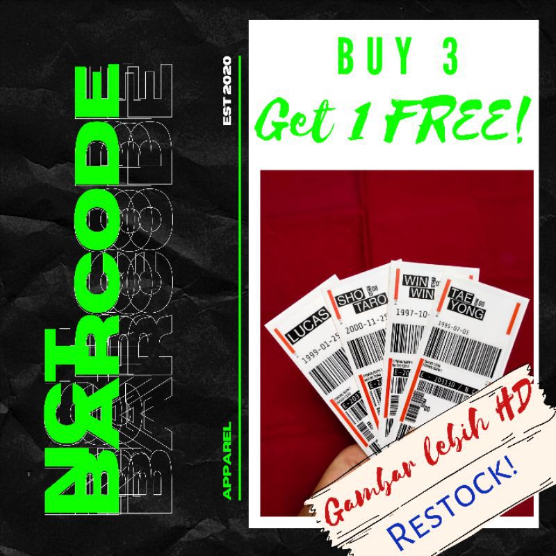 PROMO MURAH STIKER CASE HP KPOP NCT 2020 BARCODE