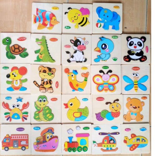 BEST QUALITY!!Mainan Edukatif Anak/ Mainan Puzzle Kayu Karakter Hewan Picture Import