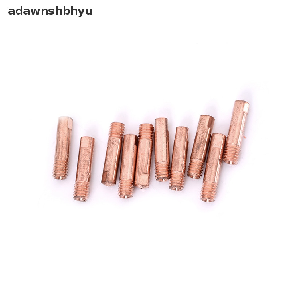Adawnshbhyu 10pcs Gas Nozzle Gold 15AK-0.8mm Mig Mag Welding Weld Torch Kontak Tips