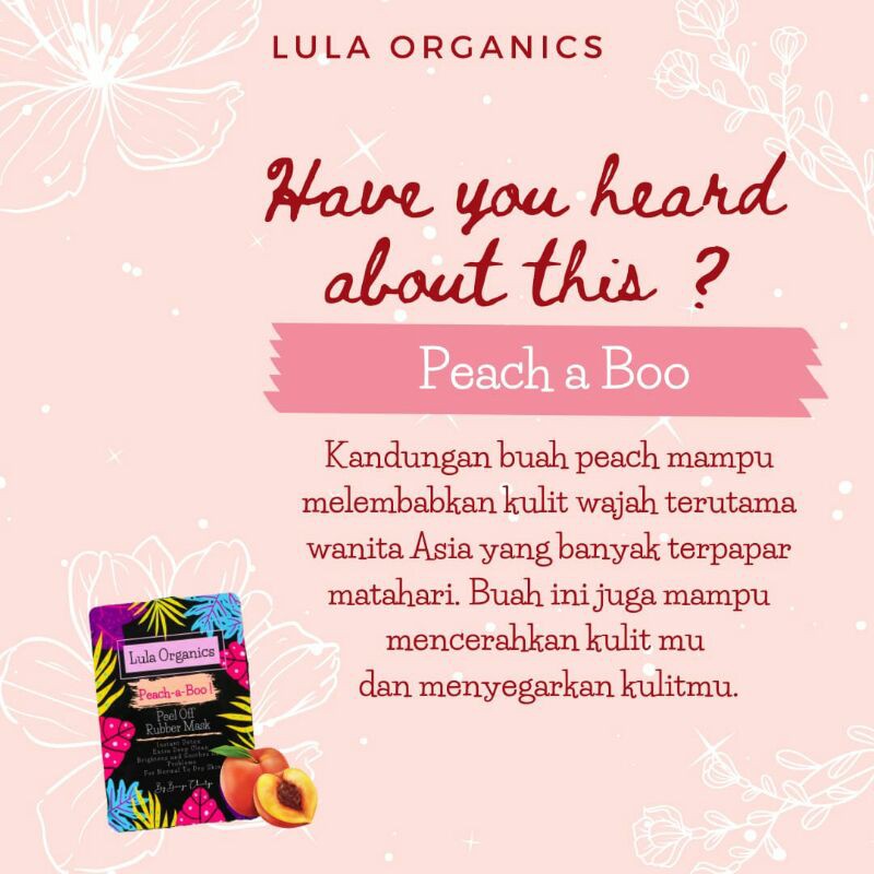 [DIST MEDAN] RUBBER MASK BY LULA.ORGANICS DELULA ORGANICS MASKER PEEL OFF KECANTIKAN KLINIK