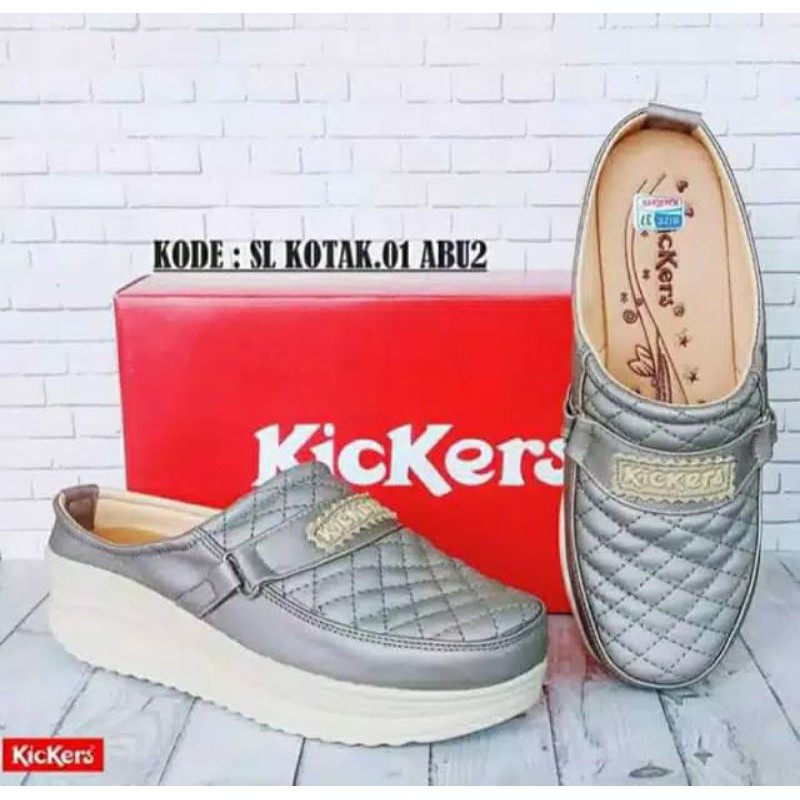 sepatu slop kickers wadges wanita
