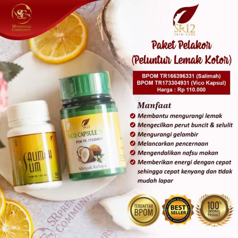 PAKET AMPUH! Paket Pelangsing Salimah Slim & VCO / Obat