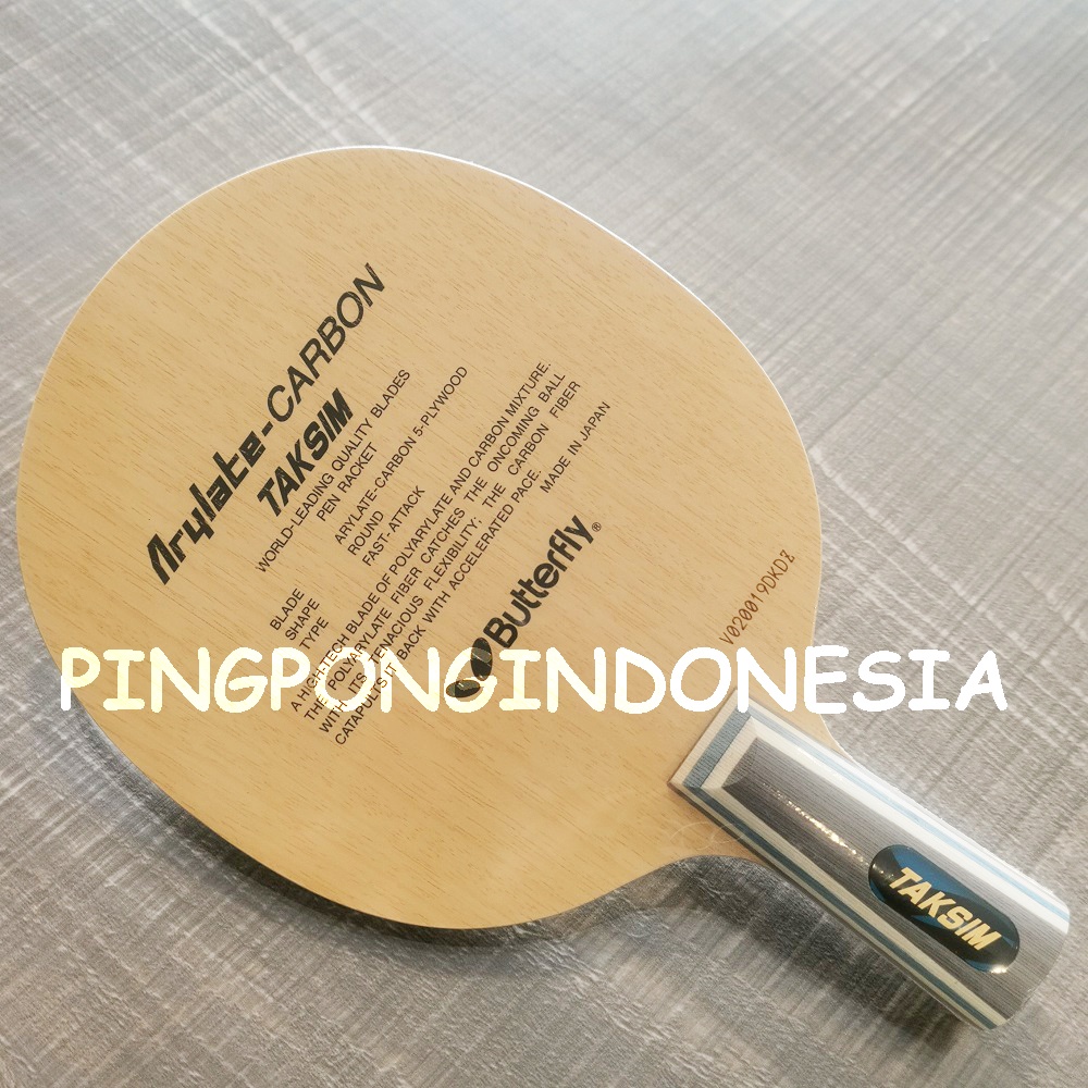 Butterfly Taksim ALC - Penhold - Kayu Pingpong Carbon Blade Tenis Meja Bet Bat