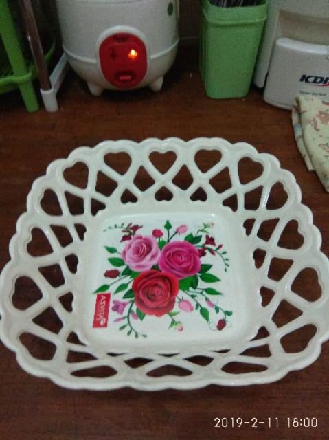 Paling Laku Keranjang Buah/ Keranjang Parcel Plastik Motif Bunga