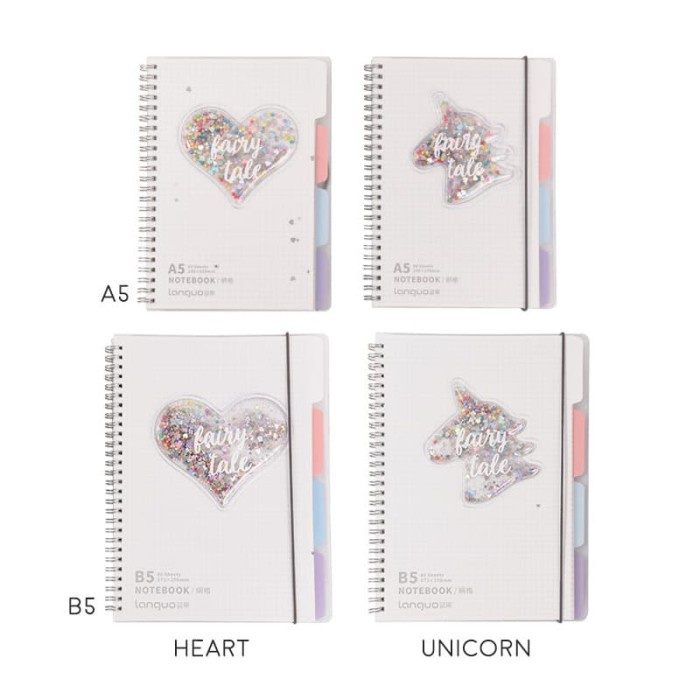 

Kusus Hari Ini Fairy Tale Quicksand Spiral Grid Notebook Promo