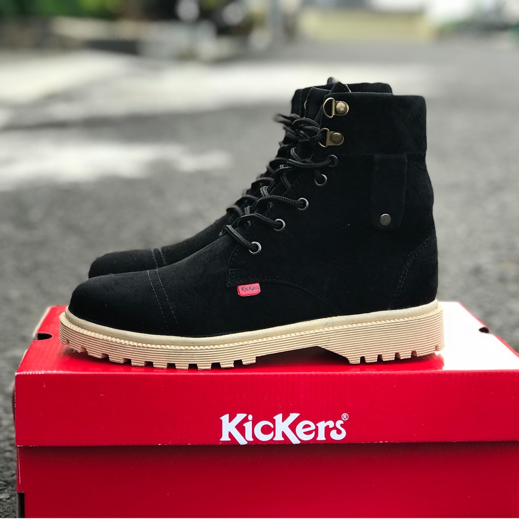 SEPATU BOOTS CEWEK KICKERS GAYA HARIAN FASHION BAHAN SUEDE WANITA