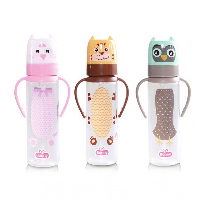 Lusty Bunny Botol Susu  Bayi Karakter Lucu  Pegangan 250 ml 