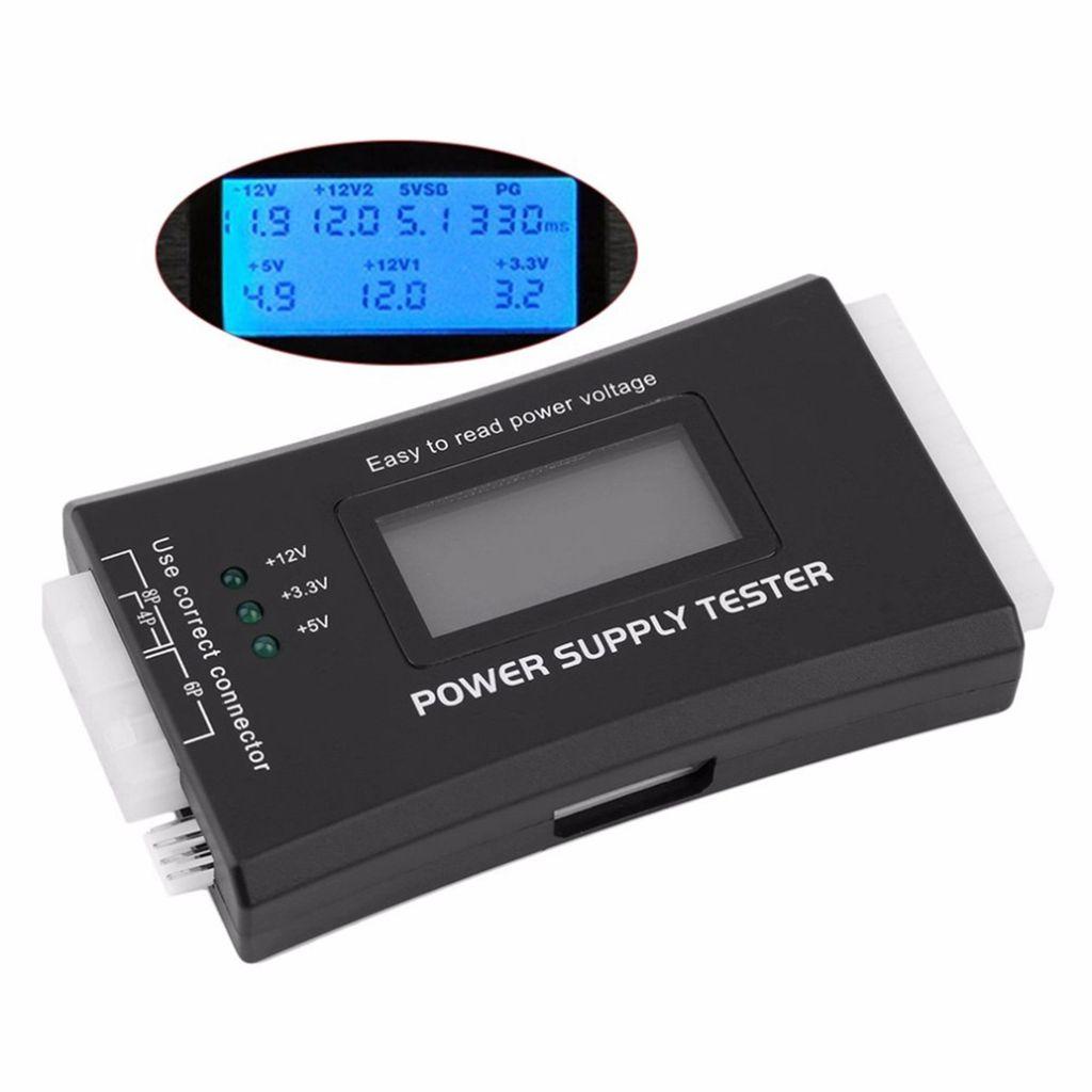 Rebuy Power Supply Tester Portable Diagnostik Komputer Untuk PSU ATX SATA HDD Quick Check Diagnostic Tester Tools