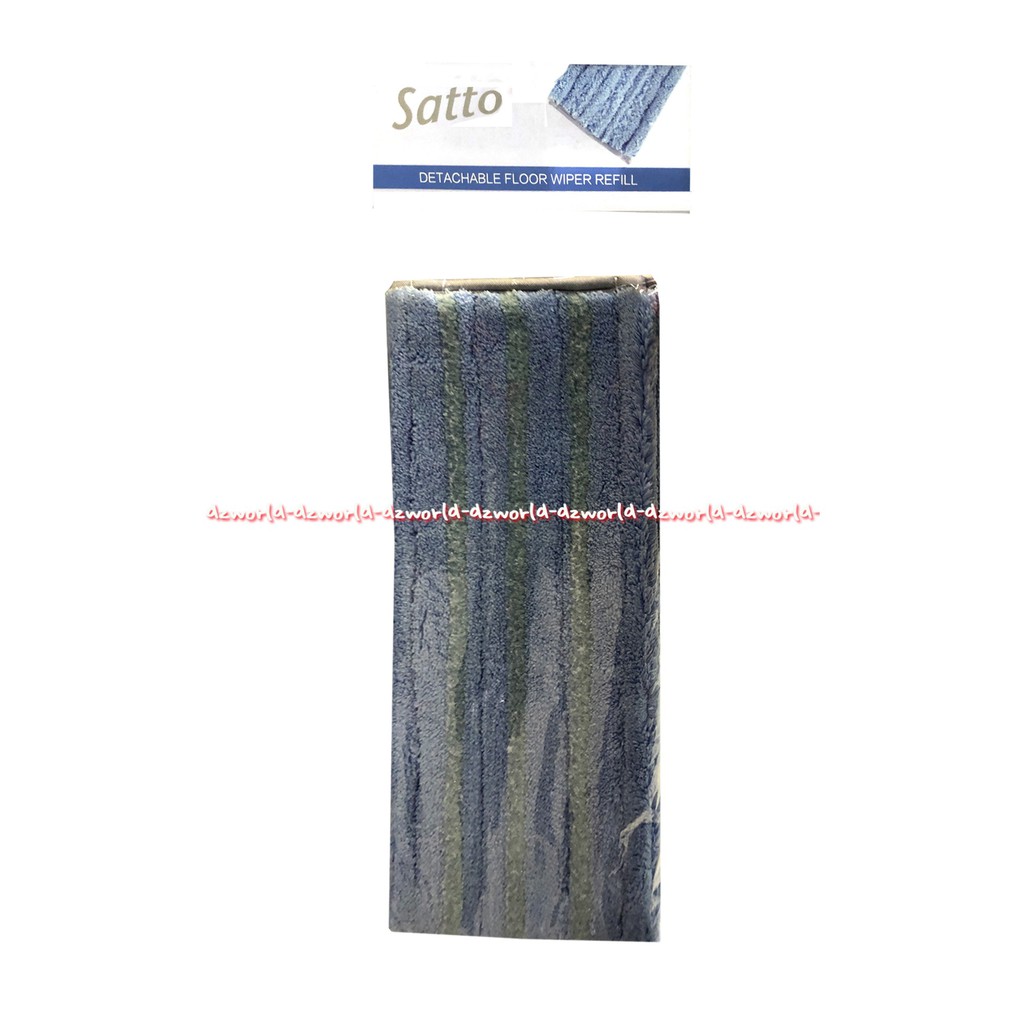 Satto Detachable Floor Wiper Refill Kain Pel Mop Biru Sato Blue