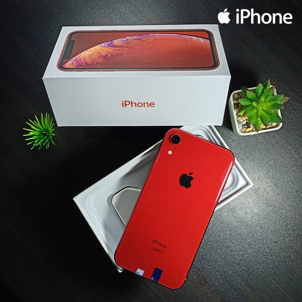 iphone XR 64gb Second Fullset Bekas Original 100% Mulus Garansi Imei Seumur Hidup Sim All Operator Ori-Red