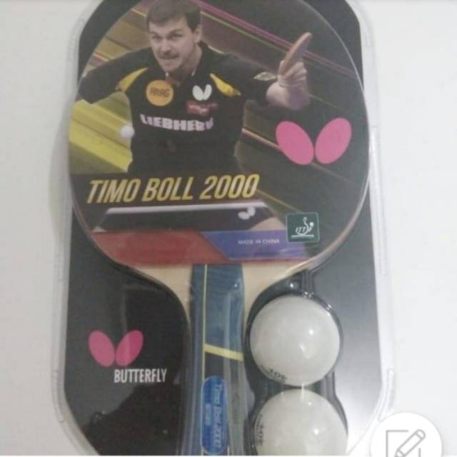 Bet Tenis Meja / Pingpong BUTTERFLY Timo 2000 + 2 Ball - ORI