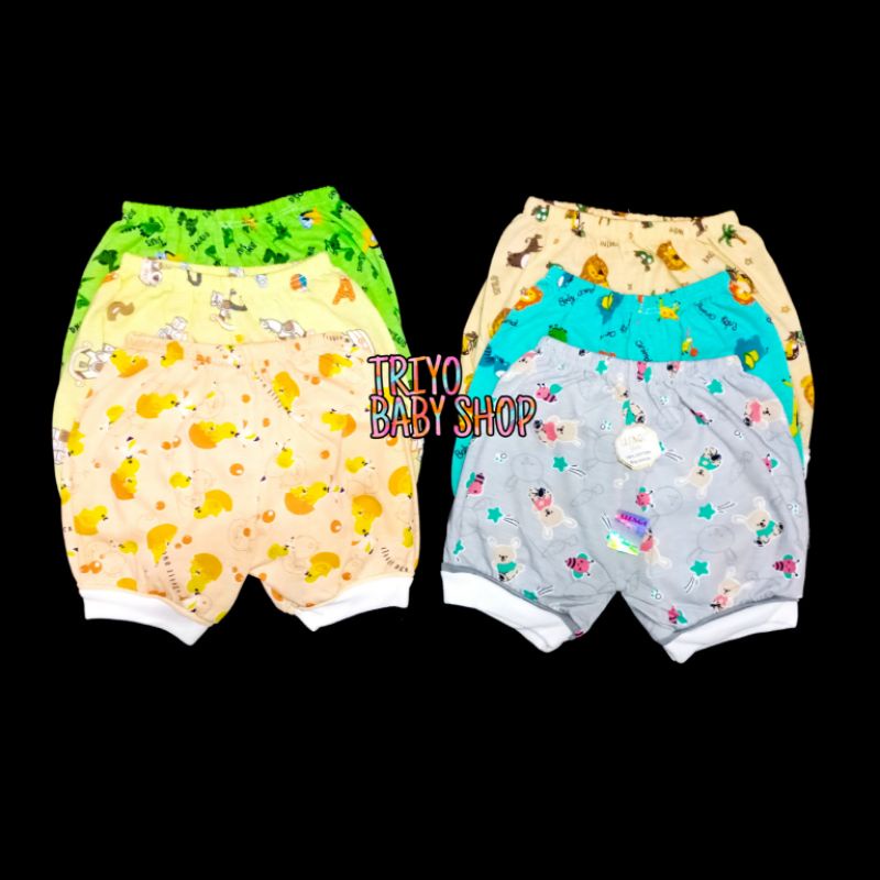 3 Pcs Celana Bayi USAGI SNI - Celana Bayi Pendek Motif Dasar Warna