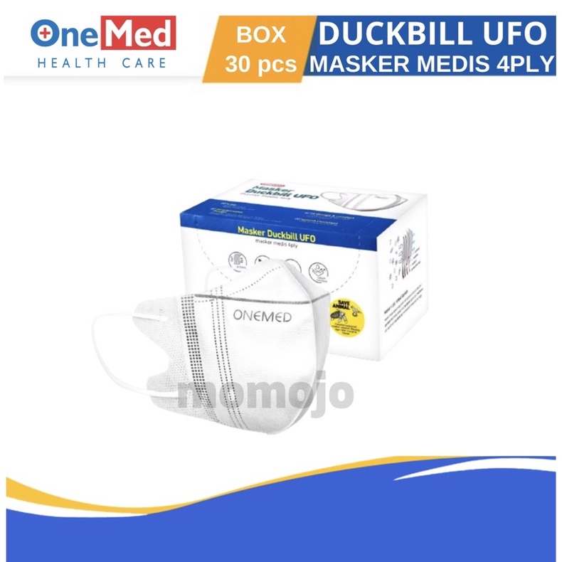 Masker Medis Duckbill UFO ONEMED 4PLY EARLOOP Box isi 30pcs