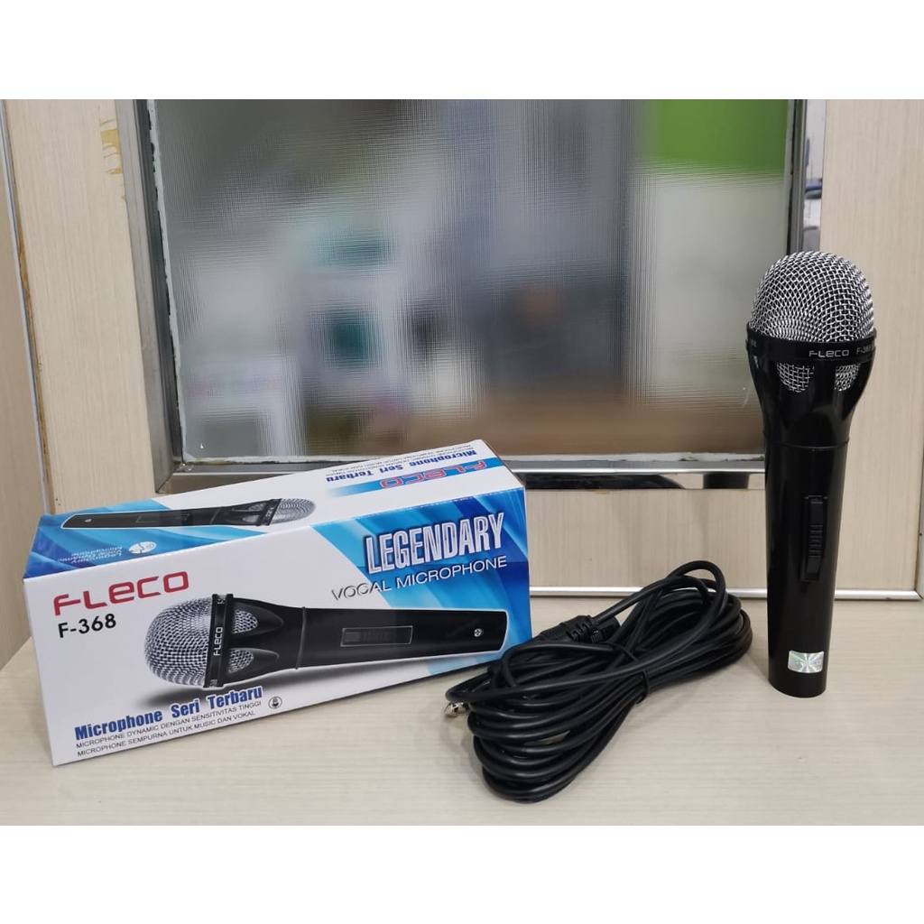 bisa cod FLECO microphone kabel panjang 6 meter full mik salon aktif mik masjid mik karaoke dynamik