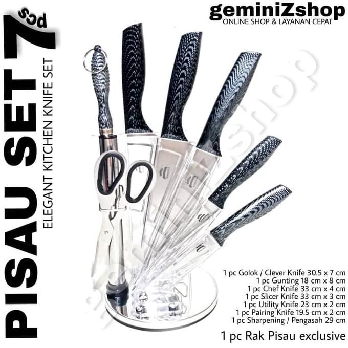 

Pisau Set 7Pcs Acrylic Stand
