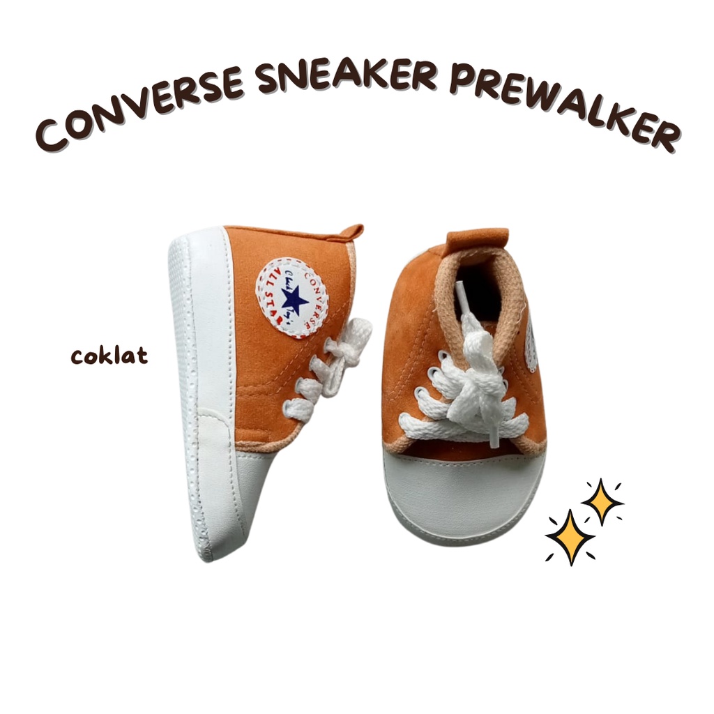 sepatu bayi sneakers bayi prewalker bayi 6-18  bulan converse prewalker