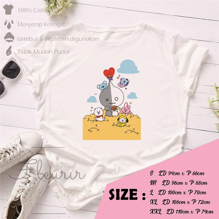 FLEURIR - KAOS ICON WANITA DEWASA LENGAN PENDEK TUMBLR TEE UNISEX