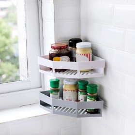 Rak Gantungan Sudut Dinding Kamar Mandi Multifungsi Corner Shelf - ST145