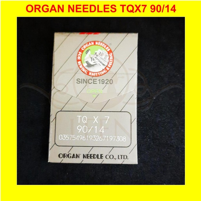 Jarum ORGAN Needles TQx7 14 Ori TQ X 7 Mesin Pasang Kancing Juki LEEN