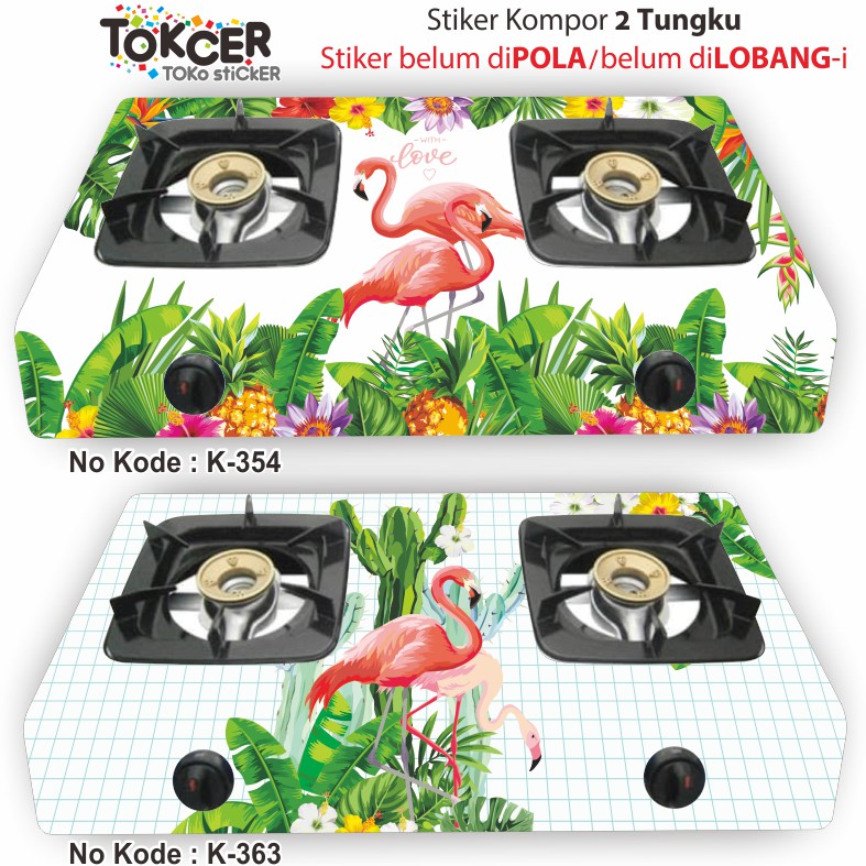 Stiker Kompor 2 Tungku FLAMINGO