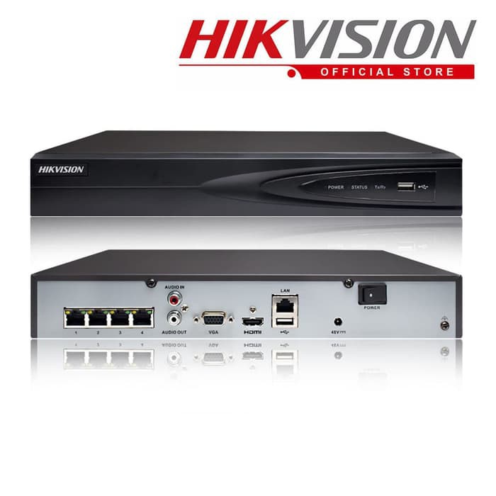 Nvr Hikvision 4Ch Poe Ds-7604Ni-E1/4P
