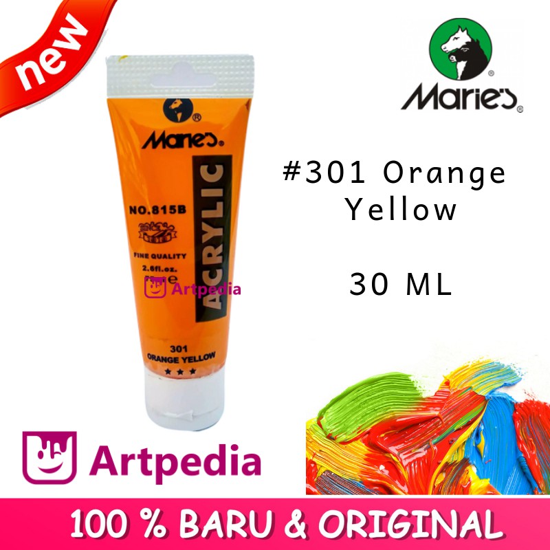 Maries Orange Yellow Maries Acrylic Paint 30ML Cat  