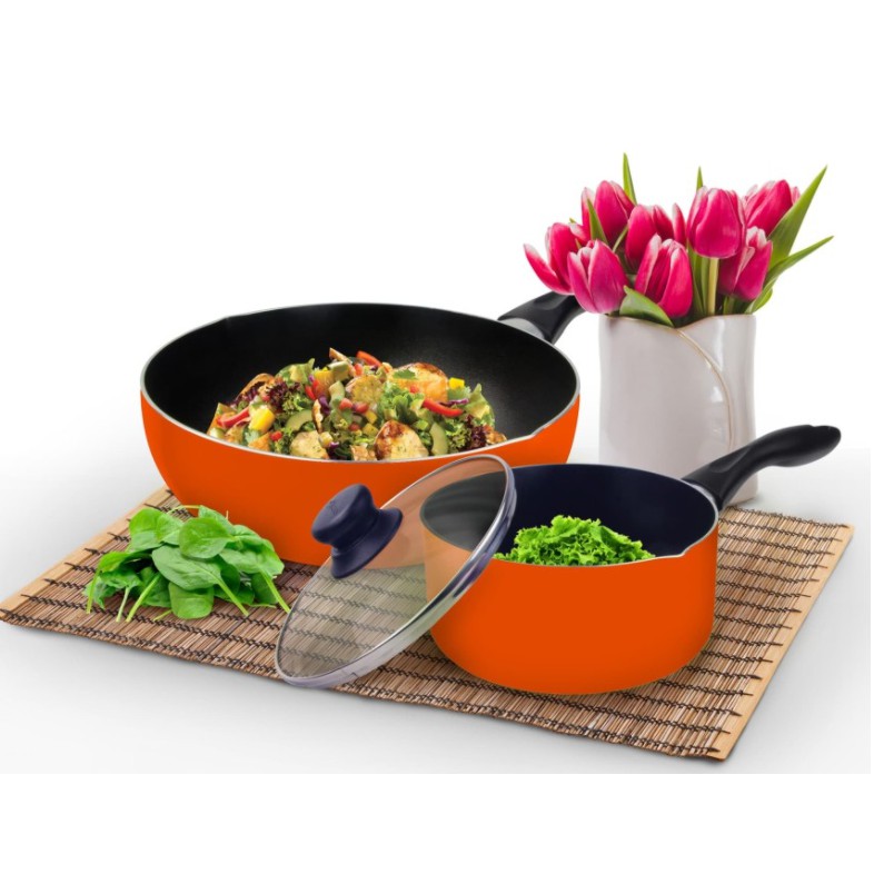 KIRIN GONG SET 2 IN 1 DEEP FRYPAN 24 CM + SAUCEPAN 18 CM