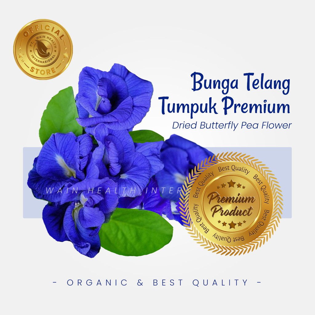 [NEW] Bunga Telang TUMPUK PREMIUM Bunga Telang Tumpuk Pewarna Alami Herbal Organik dan Sehat