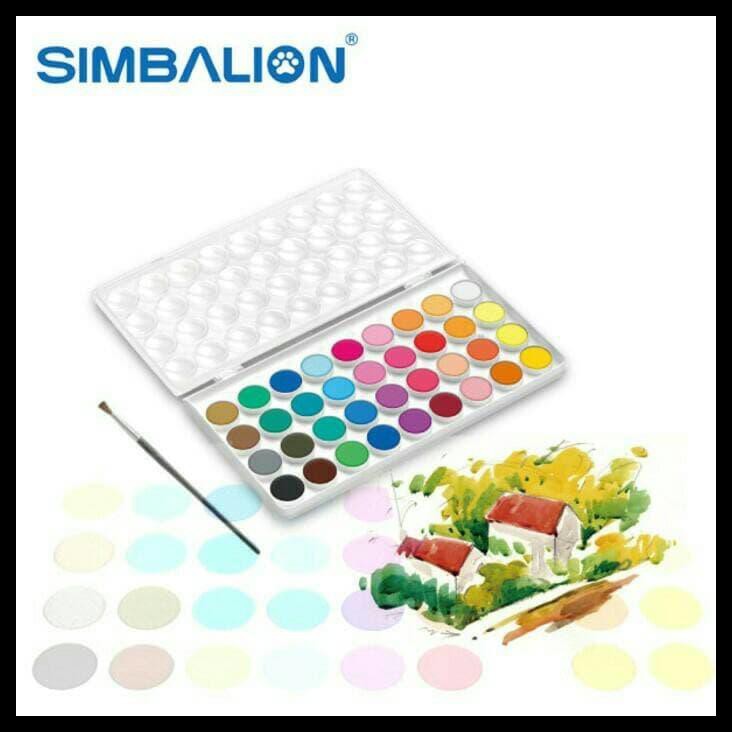 

STOK BARU SIMBALION WATERCOLOR CAKE 36 WARNA PERALATAN MELUKIS TERMURAH PING LENGKAP