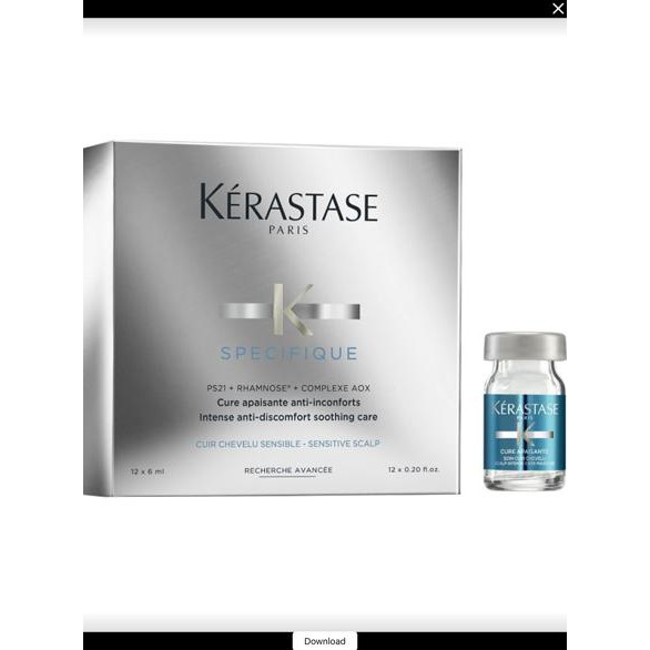 Produk Termurah Kerastase Specifique Cure Apaisante Isi 12 U/Kulit Sensitif Diskon Termurah