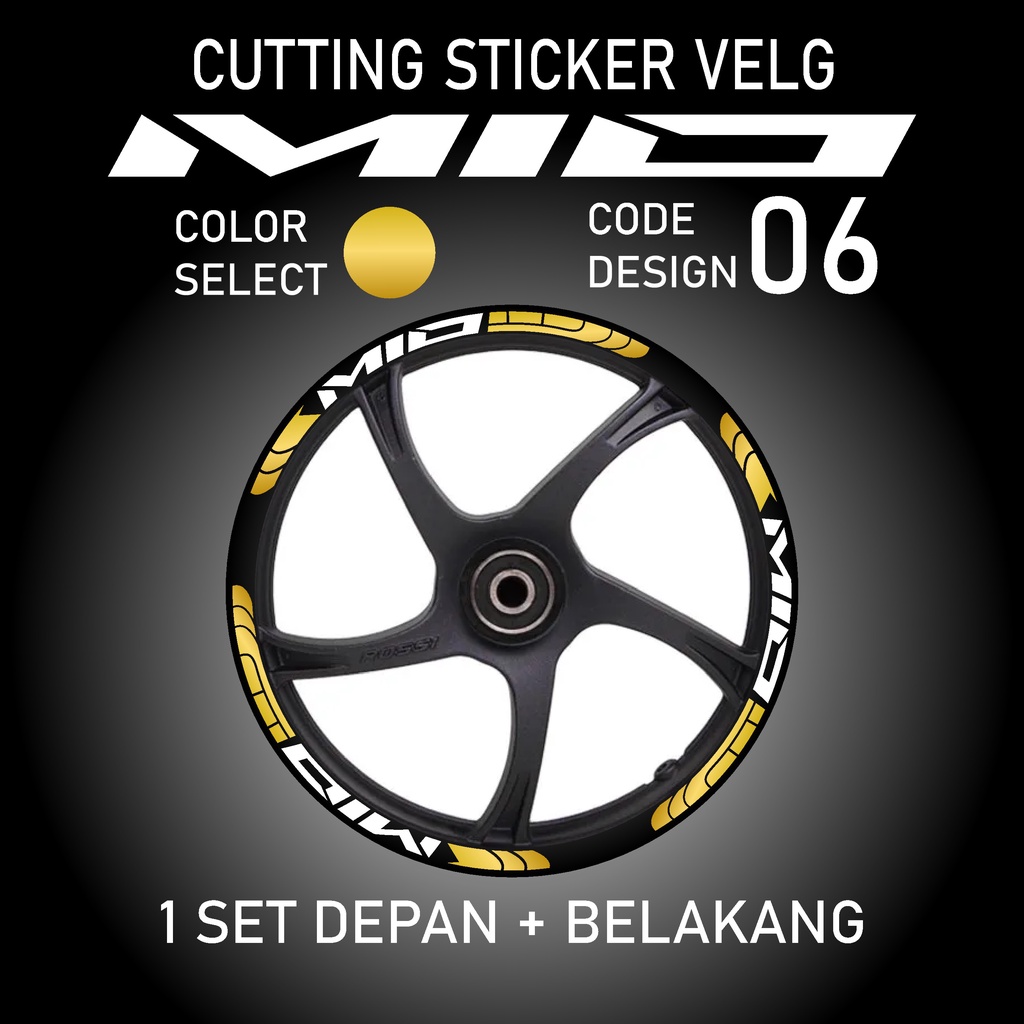Kenzie Sticker - Stiker Cutting Sticker Velg Yamaha Mio Smile Sporty Racing Lis List Variasi Custom 