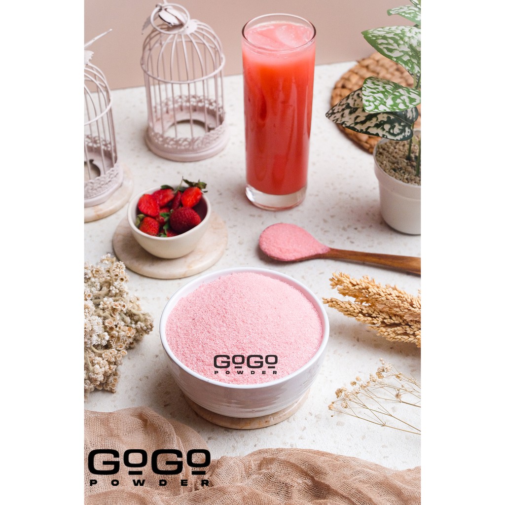 Strawberry Powder Drink / Bubuk Minuman Rasa Strawberry - GoGo Powder