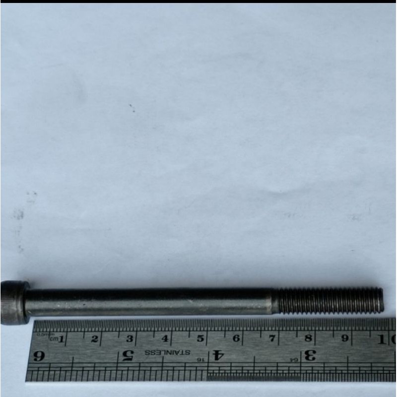 BAUT L M8X100 BAJA PANJANG 10 CM 10CM BAUD L BAJA M8 X 100 KUNCI L6 L 6 KUNCI PAS 12 13 HALF DRAT WA