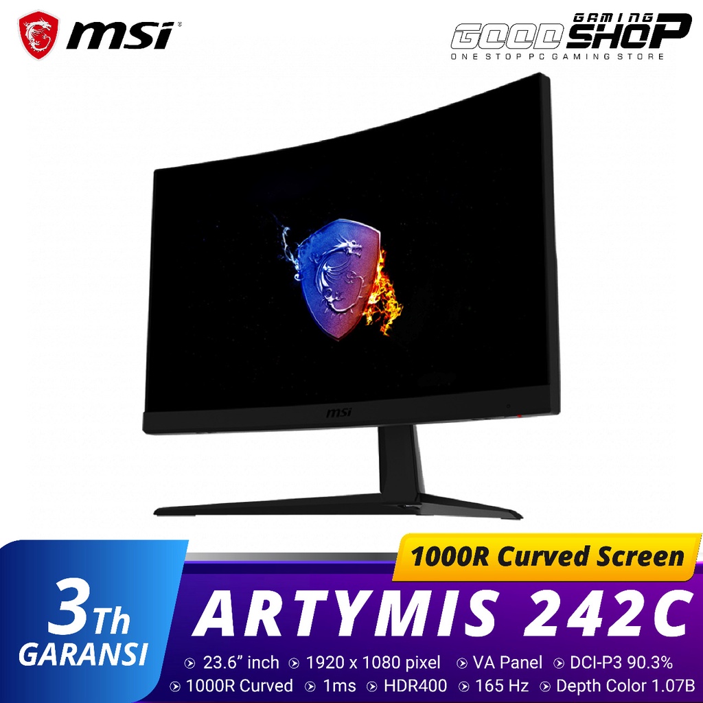 MSI MAG ARTYMIS 242C [1080p, 165Hz] - Gaming Monitor