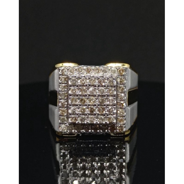 cincin  full berlian pria full berlian eropa ring perak ringsize 18/19