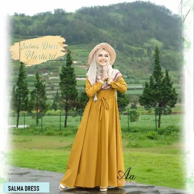 Salma dress baju gamis fashion muslim pakaian wanita