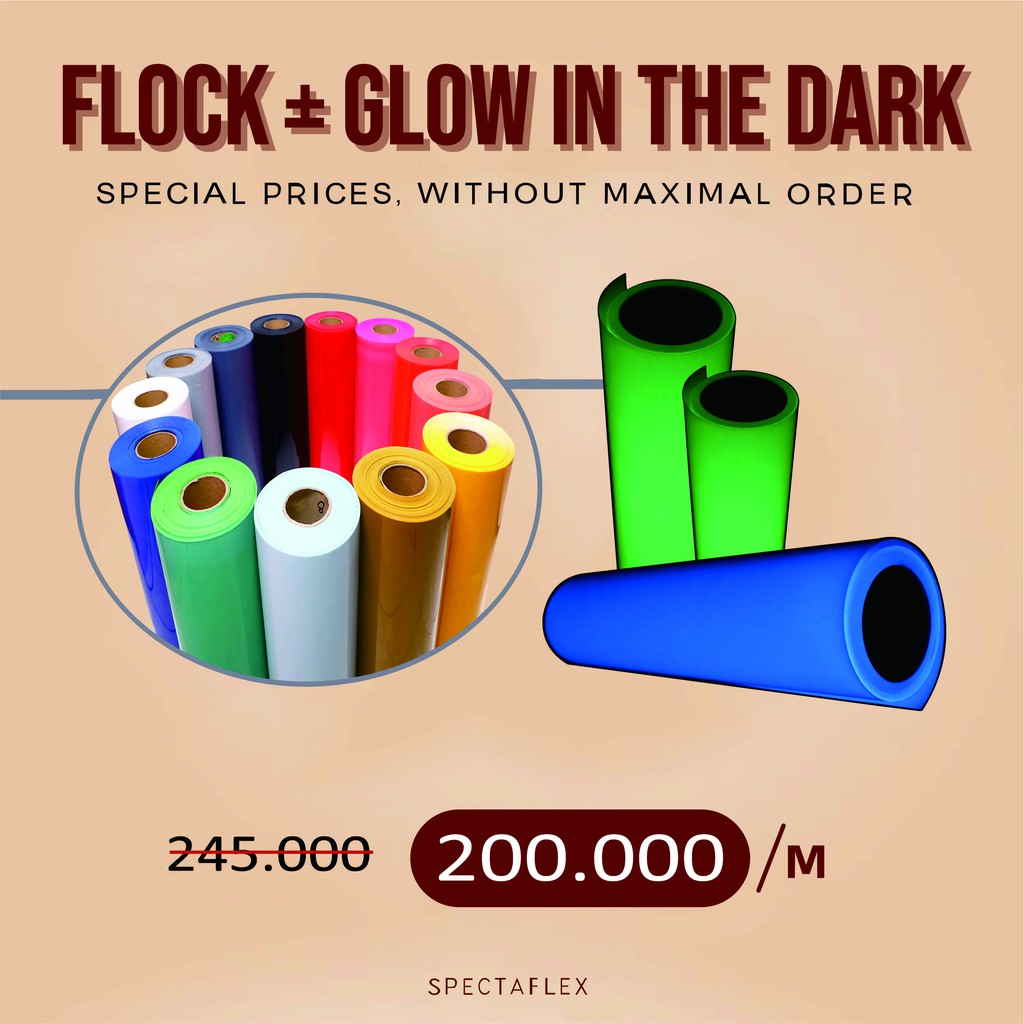 PAKET POLYFLEX SPECTAFLEX POLYFLEX GLOW IN THE DARK DAN POLYFLEX FLOCK KOREA