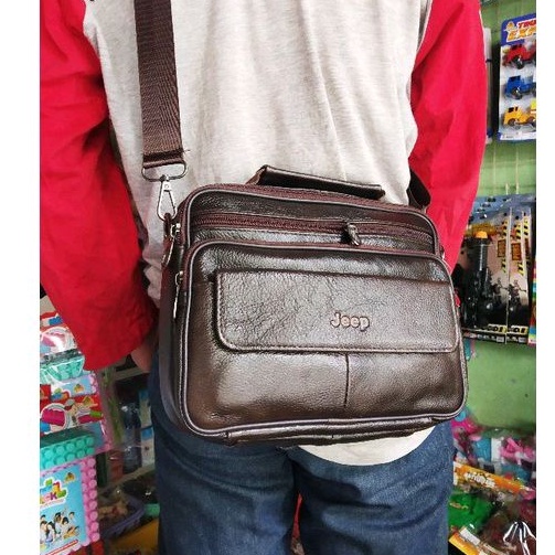Tas selempang kulit jeep import kulit asli 206