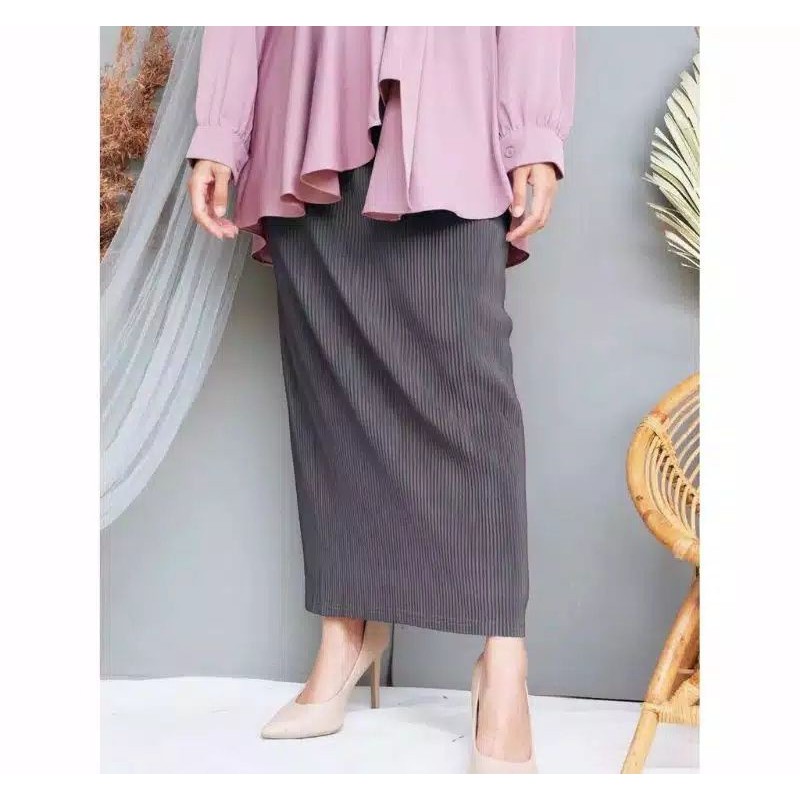 Rok span rajut wanita panjang halus kualitas premium nyaman di pakai formal non formal