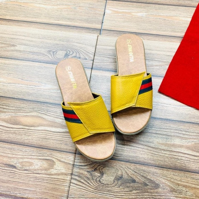 Sandal Wanita/Sendal Wanita/Sendal Sepatu Cewek GUCCI SAMPING KUNING