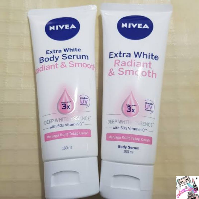 ☃Cutezz_Ching1☃Nivea Extra White Body Serum Radiant &amp; Smooth 180ml