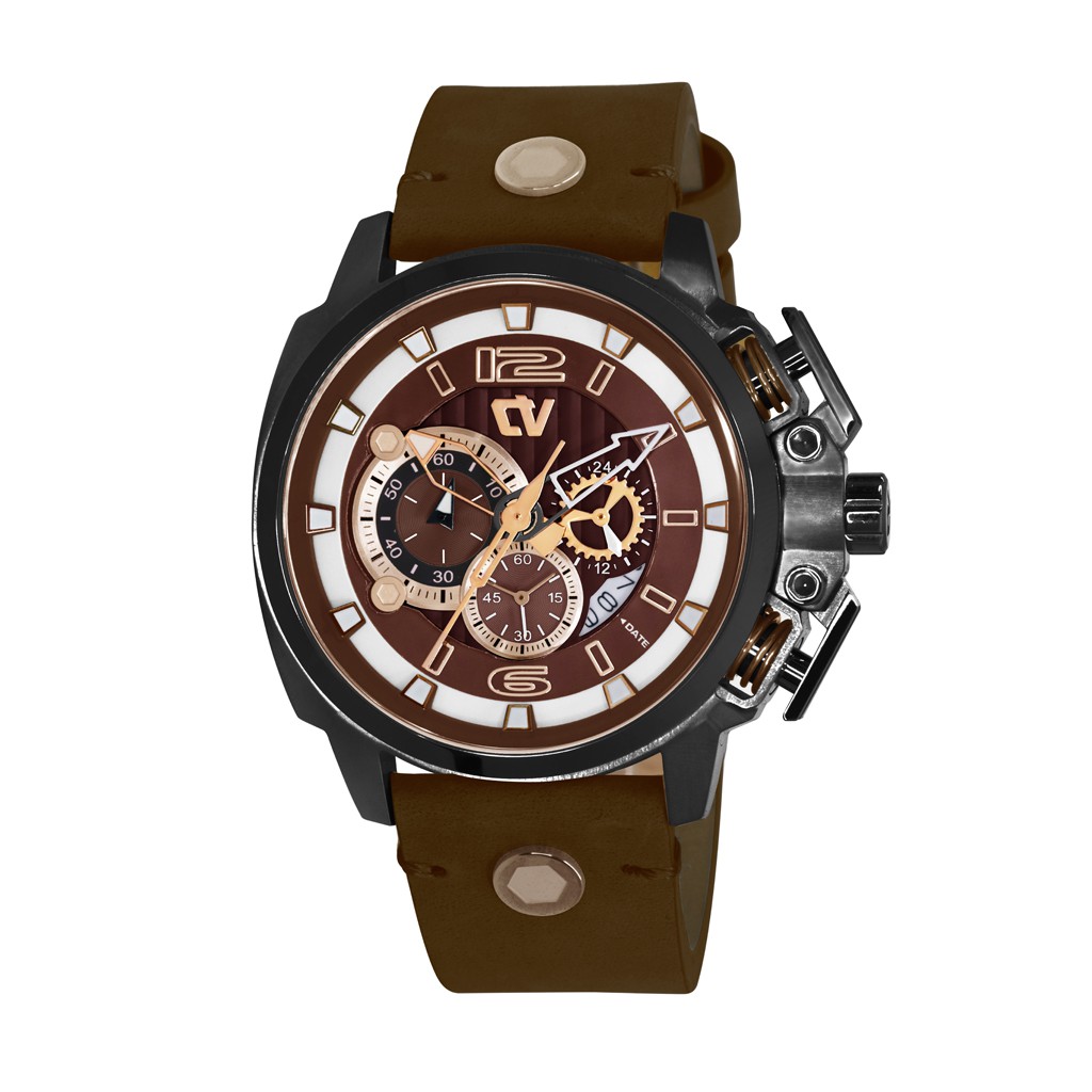 Jam Tangan Pria Tali Kulit Christ Verra CV C 29940G-26 BRN